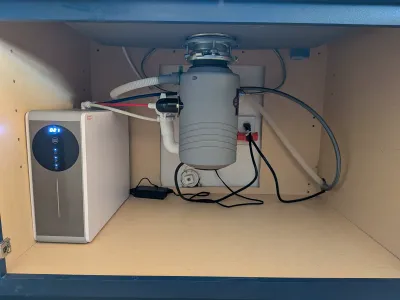 Finished under-sink garbage disposal and reverse osmosis system installation in Gilbert